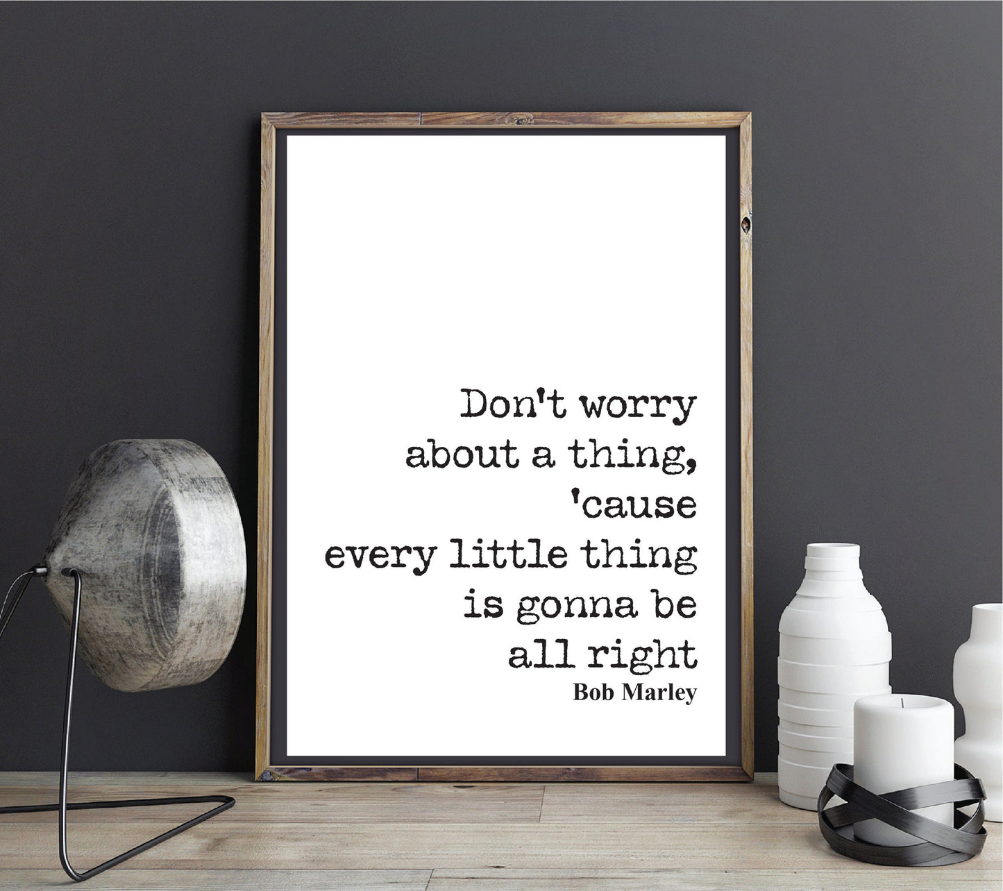 Bob Marley Quote Print Wall Decor Art Inspirational Motivational Music Literature Unframed