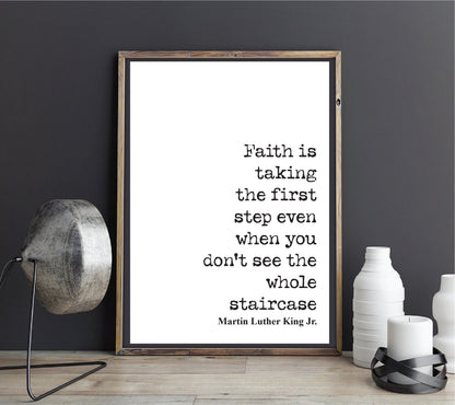 Martin Luther King Jr Quote Print Faith BLM Civil Rights Movement Black Lives Matter Home Decor Wall Art Inspirational Motivational Unframed