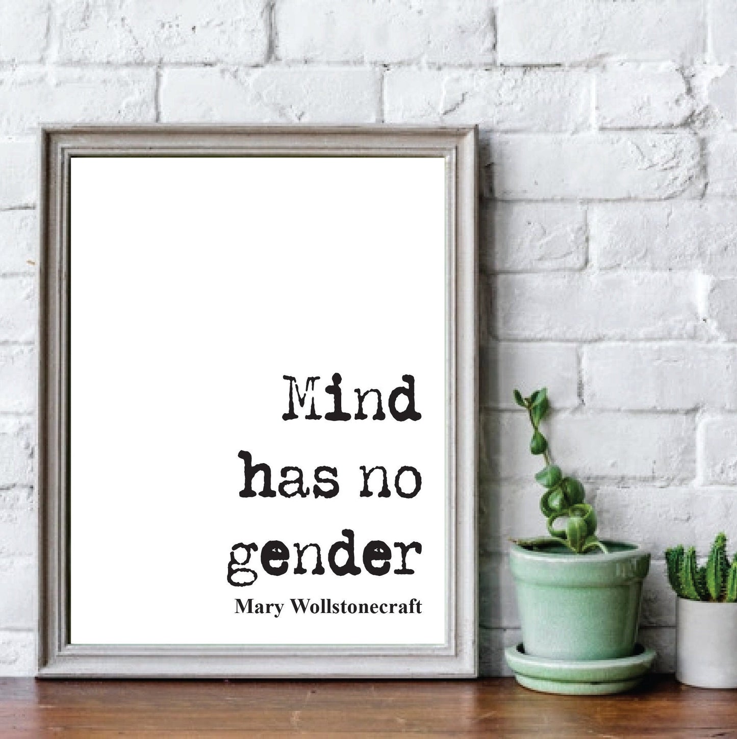 Mind Has No Gender Print Mary Wollstonecraft Quote Prints Feminist Quotes Home Decor Wall Art Unframed Civil Rights Womens Equality Feminism