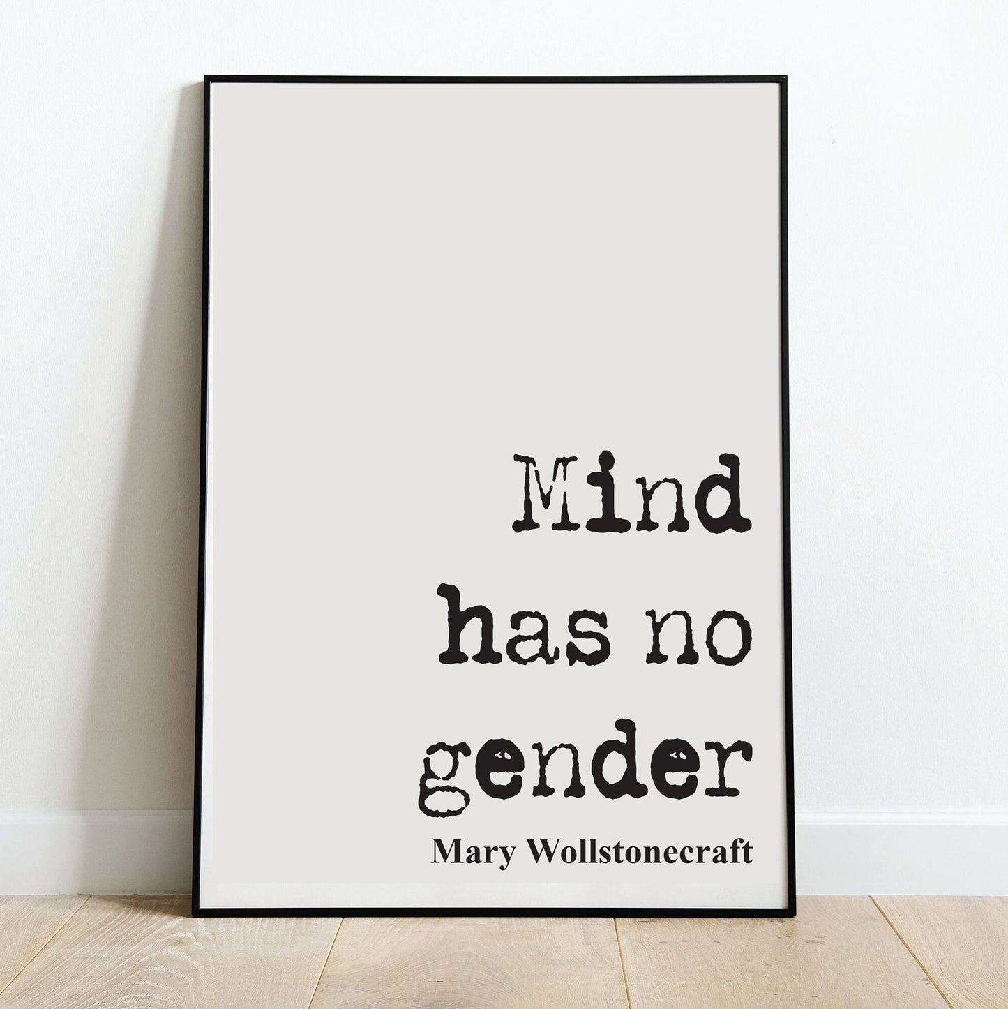 Mind Has No Gender Print Mary Wollstonecraft Quote Prints Feminist Quotes Home Decor Wall Art Unframed Civil Rights Womens Equality Feminism