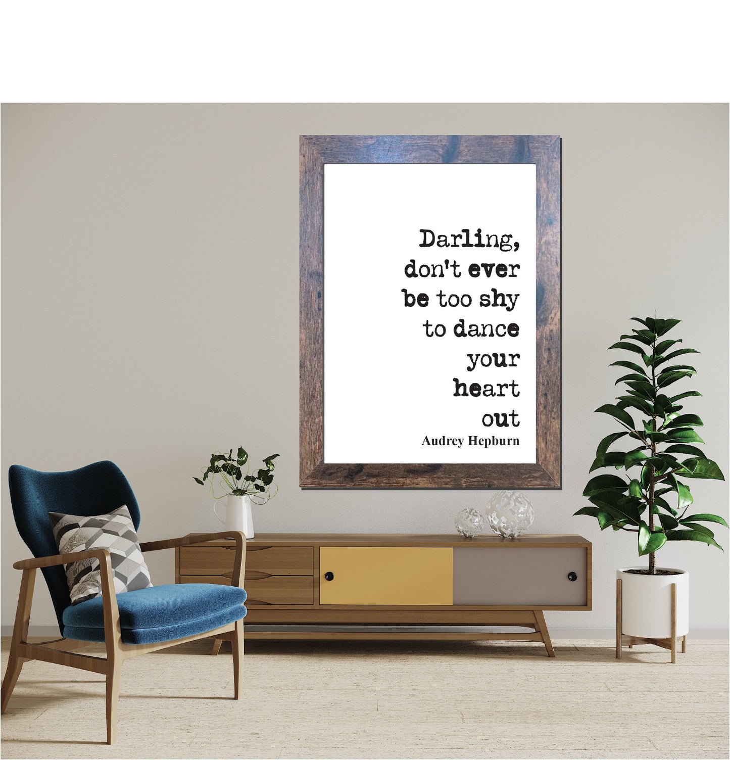 Audrey Hepburn Quote Print Darling Don't Ever Be Too Shy To Dance Your Heart Out Minimalist Home Decor Art Unframed Dancing Romantic