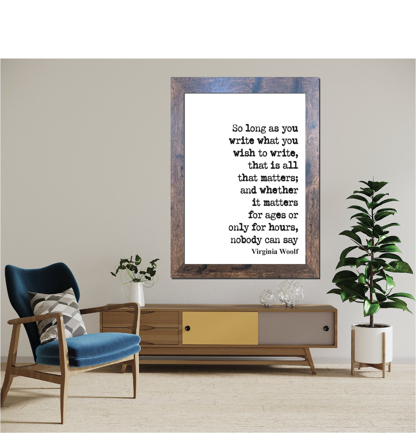 Virginia Woolf Quote Print Write What You Wish To Write That Is All That Matters Feminist Icon Prints Home Decor Wall Art Unframed Rights