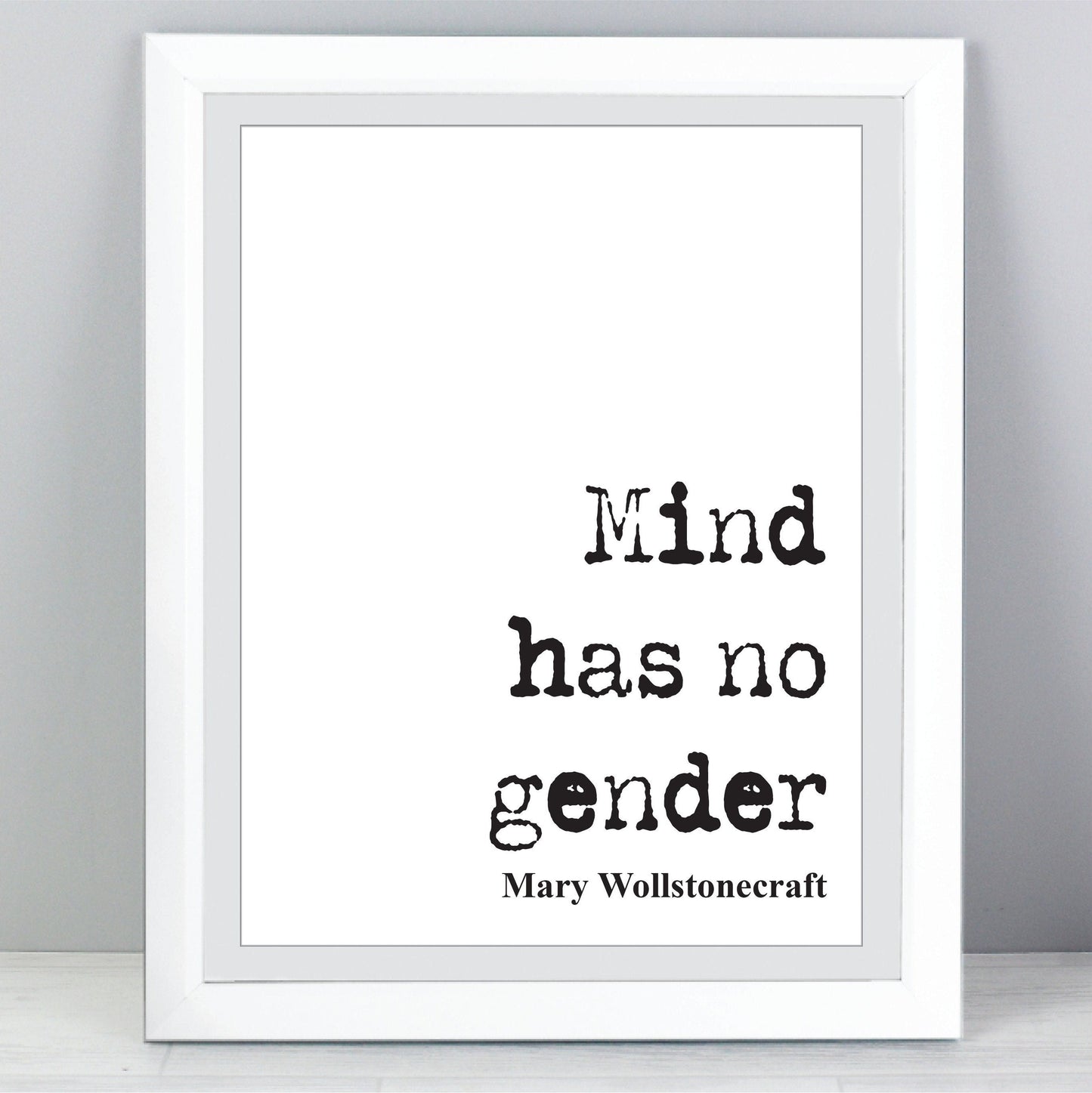 Mind Has No Gender Print Mary Wollstonecraft Quote Prints Feminist Quotes Home Decor Wall Art Unframed Civil Rights Womens Equality Feminism