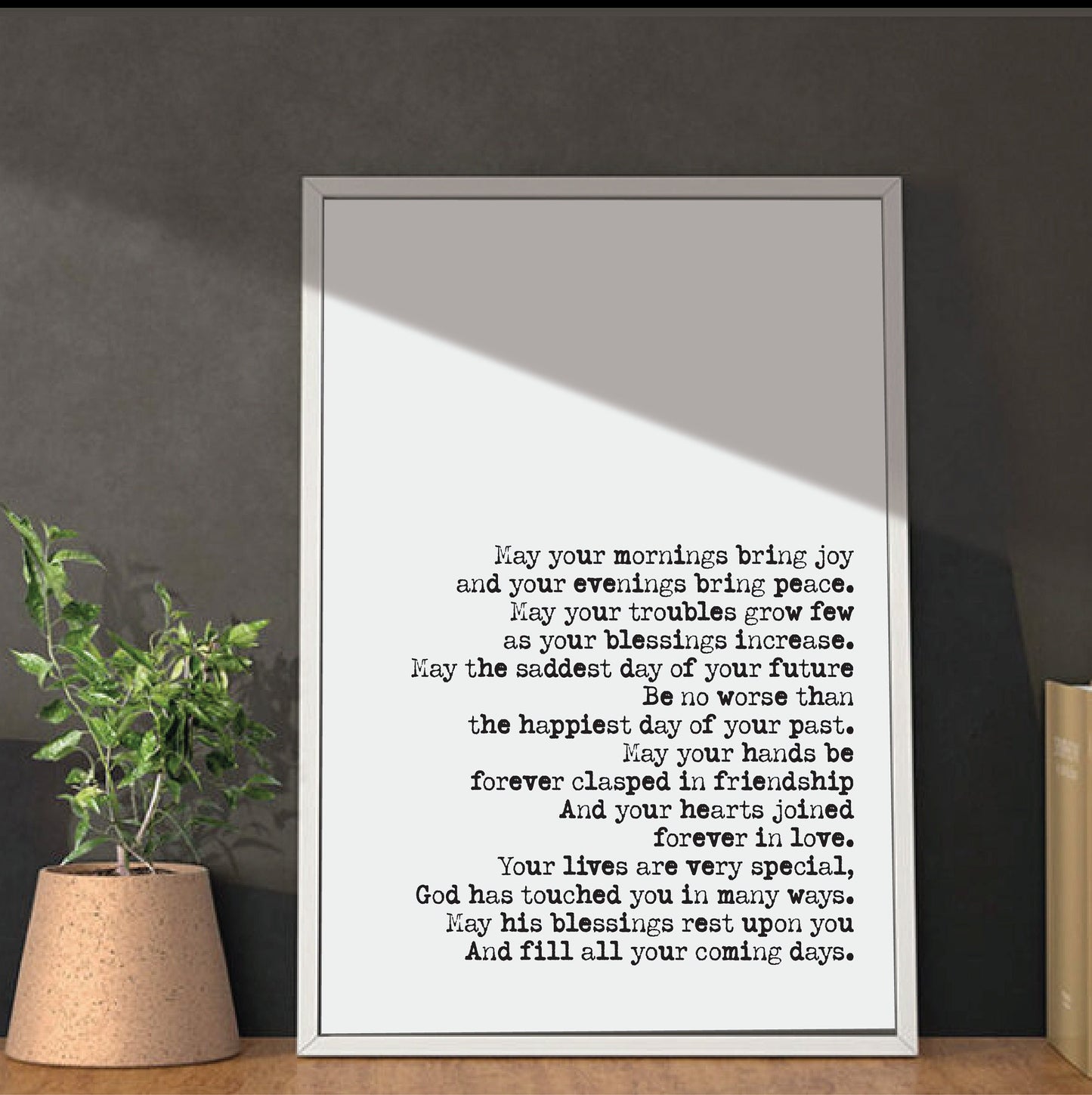 Irish Wedding Reading Print Irish Blessing Marriage Speech Bridesmaid Groomsman Bestman Maid of Honour Gift Unframed Anniversary Present Art