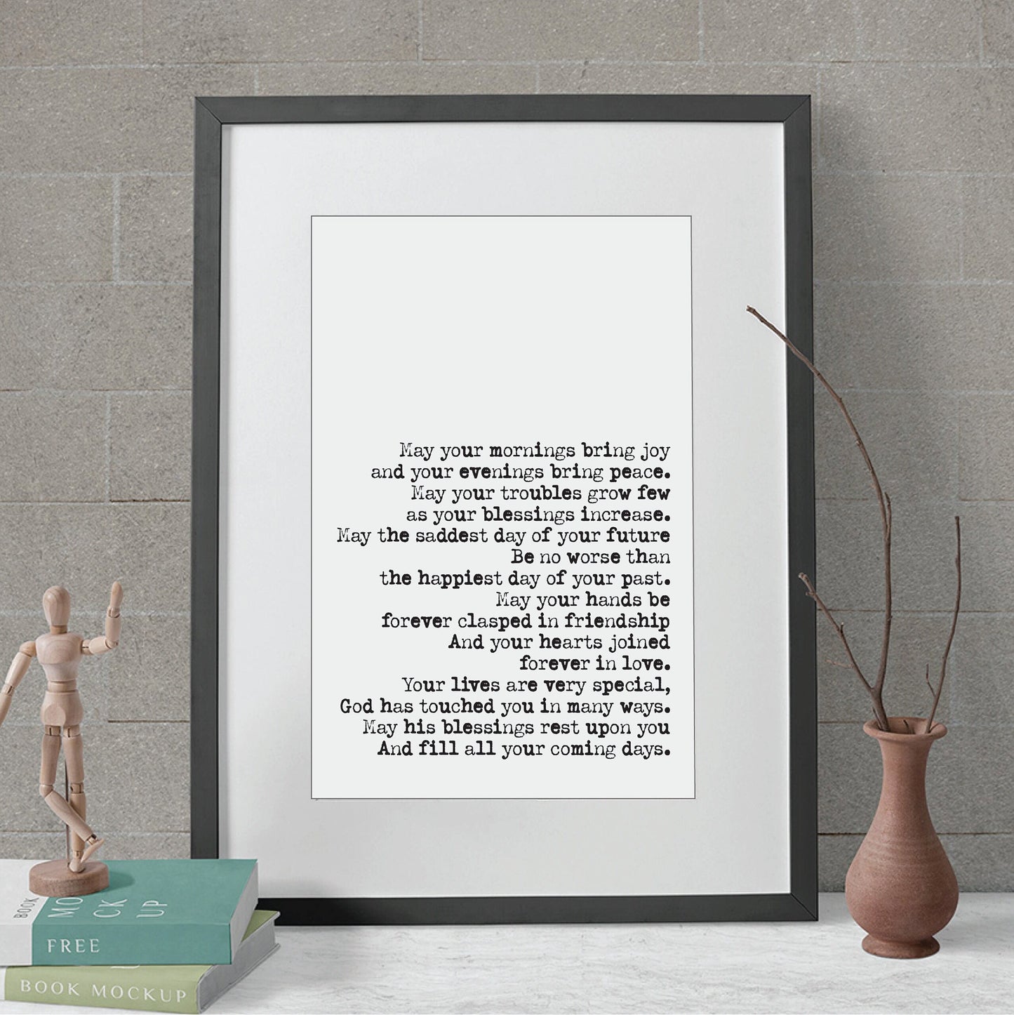 Irish Wedding Reading Print Irish Blessing Marriage Speech Bridesmaid Groomsman Bestman Maid of Honour Gift Unframed Anniversary Present Art