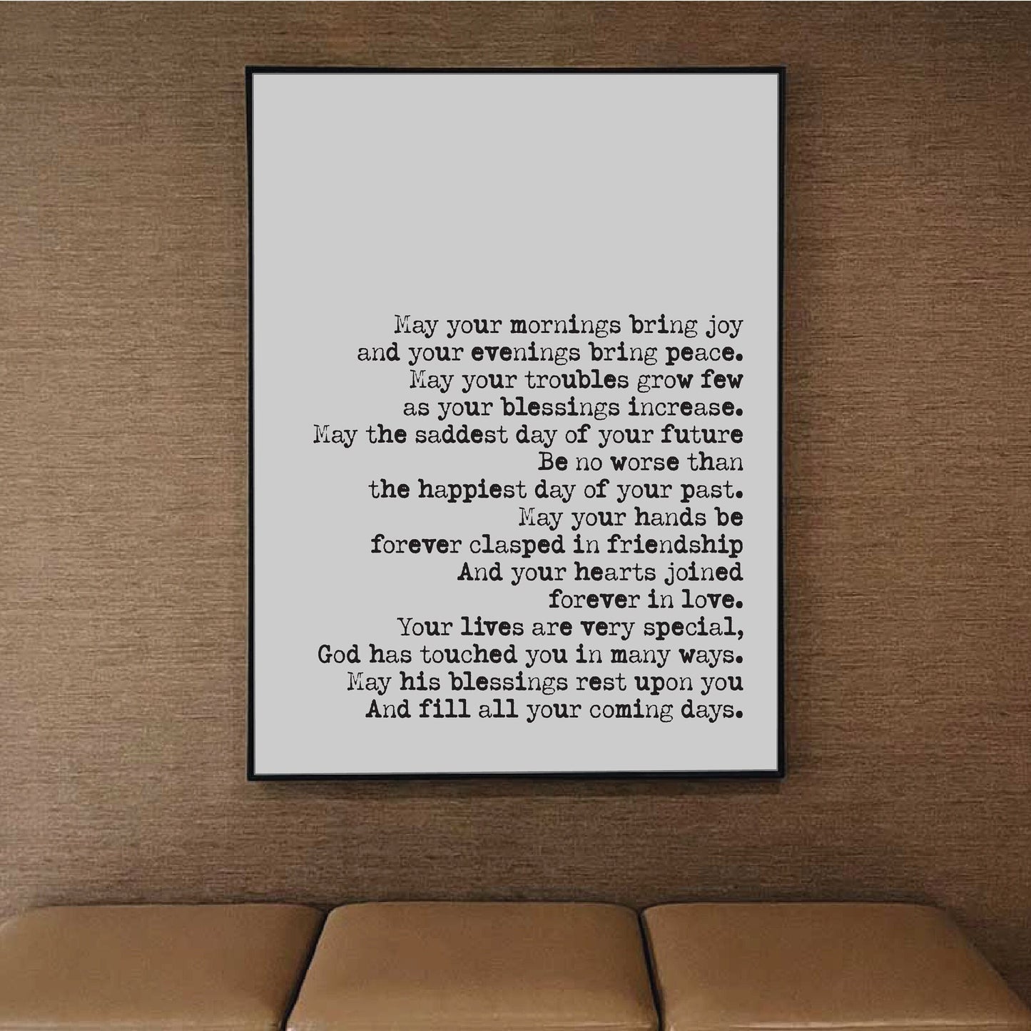 Irish Wedding Reading Print Irish Blessing Marriage Speech Bridesmaid Groomsman Bestman Maid of Honour Gift Unframed Anniversary Present Art