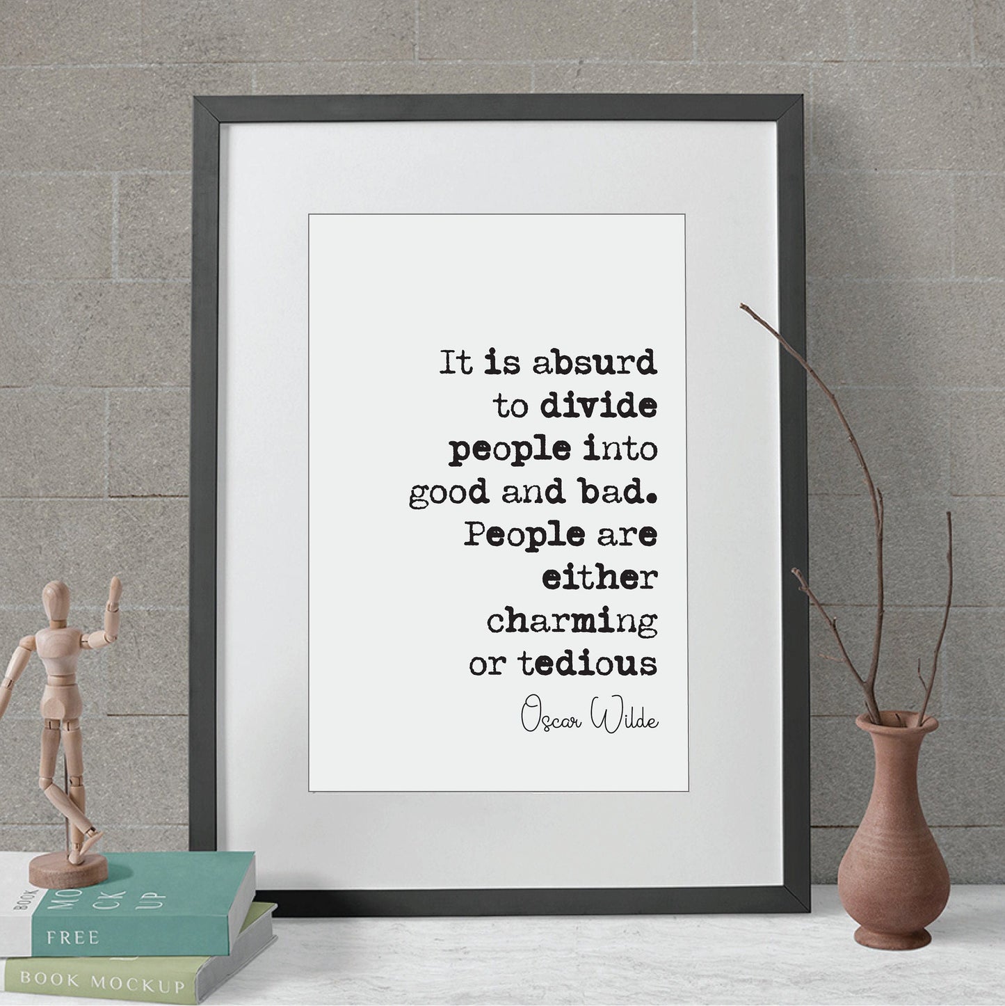 Oscar Wilde Quotes Print People Are Either Charming Or Tedious Home Decor Irish Playwright Unframed Monochrome Posters Minimalist Wall Art