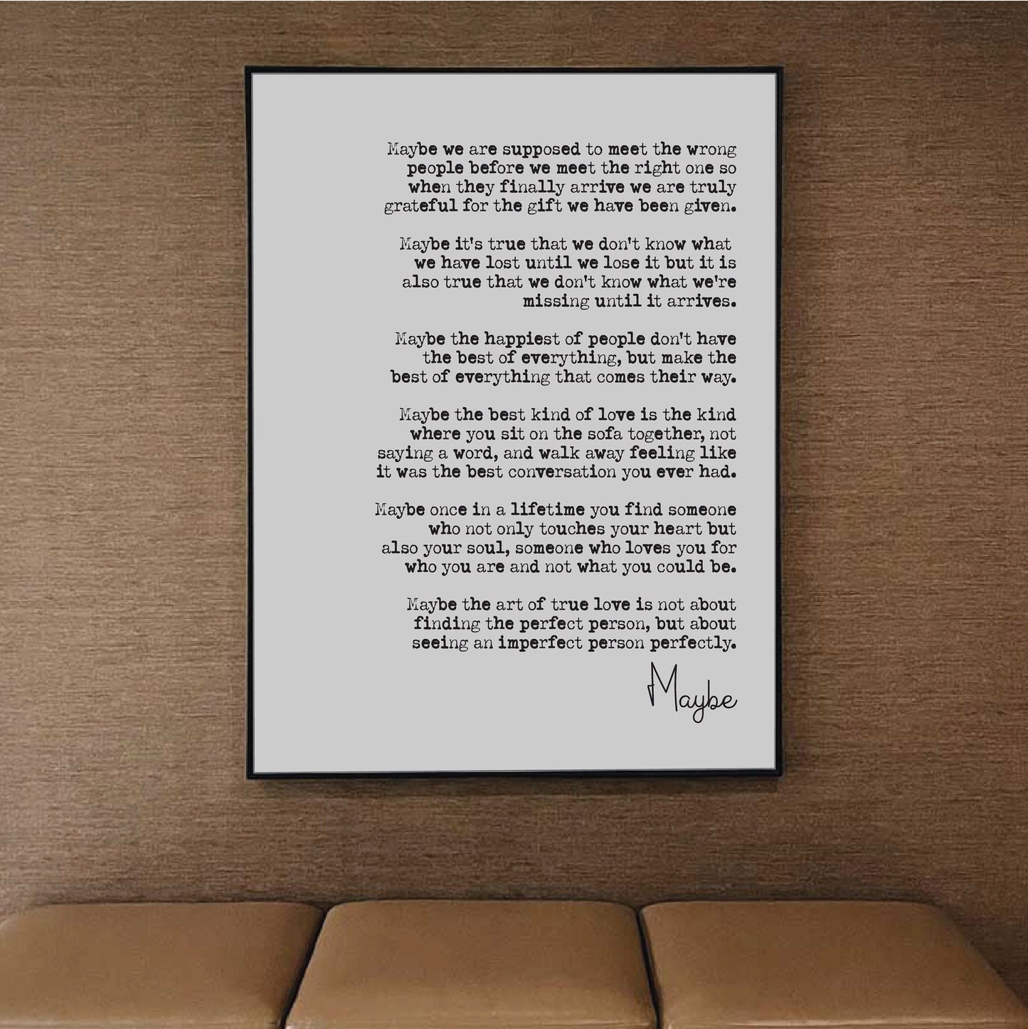 Wedding Reading Print Maybe We Are Supposed To Meet The Wrong Person Before We Meet The Right One Speech Bridesmaid Groomsman Gift Unframed