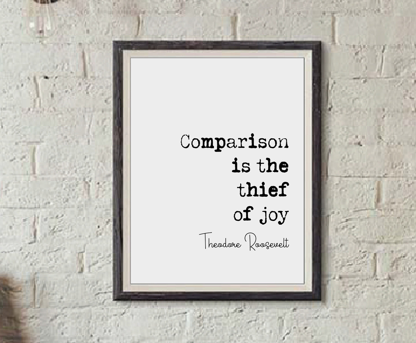 Theodore Roosevelt Quote Print Comparison Is The Thief Of Joy Minimalist Home Decor Monochrome Posters Wall Art Unframed President Quotes