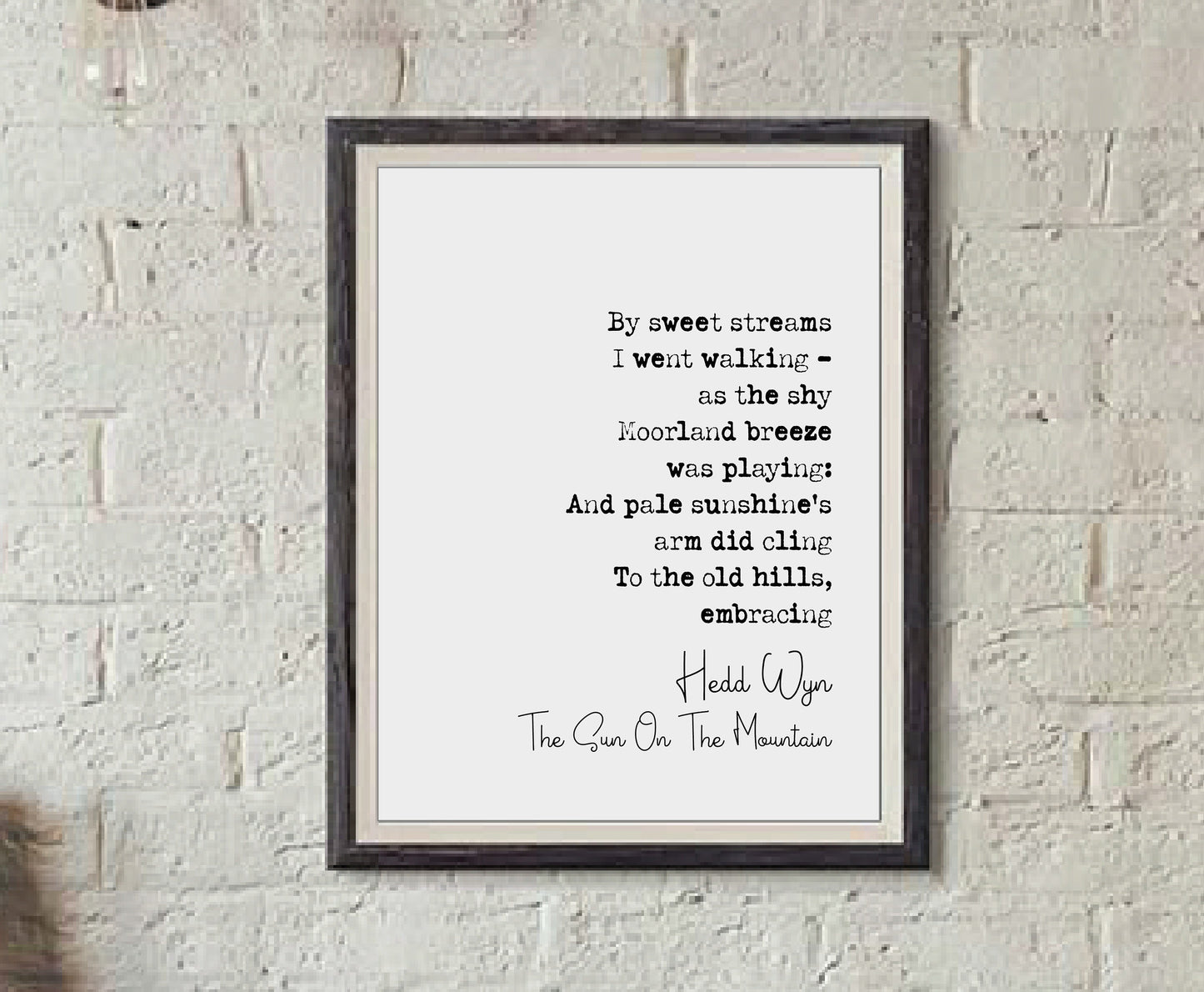 Hedd Wyn Poem Print The Sun On The Mountain Poetry Quote Print Minimalist Home Decor Monochrome Wall Art Poem Print Wall Decor Unframed