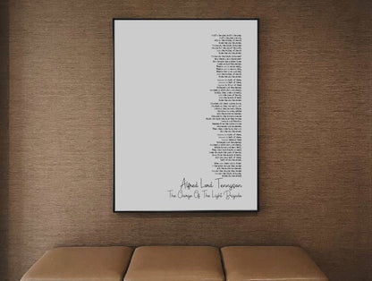 Alfred Lord Tennyson Poem Print The Charge Of The Light Brigade Poetry Print Minimalist Home Decor Monochrome Wall Art Unframed Poem Poster