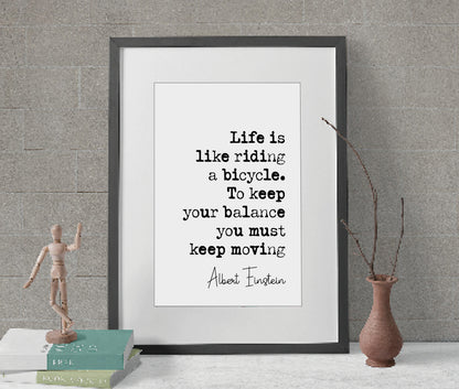 Albert Einstein Quote Print Wall Decor Art Inspirational Motivational Music Literature Unframed