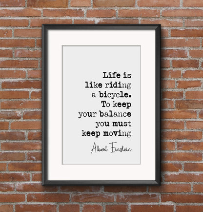 Albert Einstein Quote Print Wall Decor Art Inspirational Motivational Music Literature Unframed