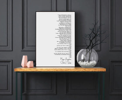 Maya Angelou Poem Print Still I Rise Quote Print And Still Like Dust I'll Rise Minimalist Home Decor Wall Art Unframed Women's Poetry Print