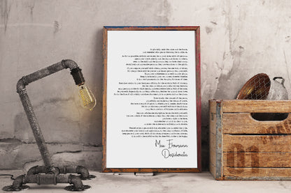 Max Ehrmann Poem Print Desiderato Poetry Quote Print Minimalist Home Decor Monochrome Poetry Poster Wall Art Unframed Quote Print Wall Decor