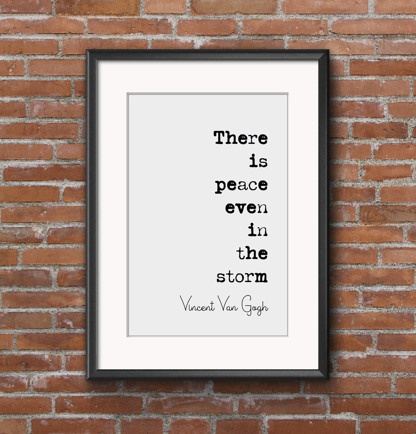 Vincent Van Gogh Quote Print There Is Peave Even In The Storm Minimalist Home Decor Monochrome Wall Art Posters Unframed Living Room Decor