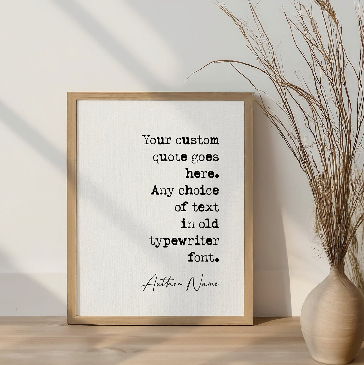 Personalised Quote Print Custom Quote Poster Typewriter Quote Custom Text Wall Art