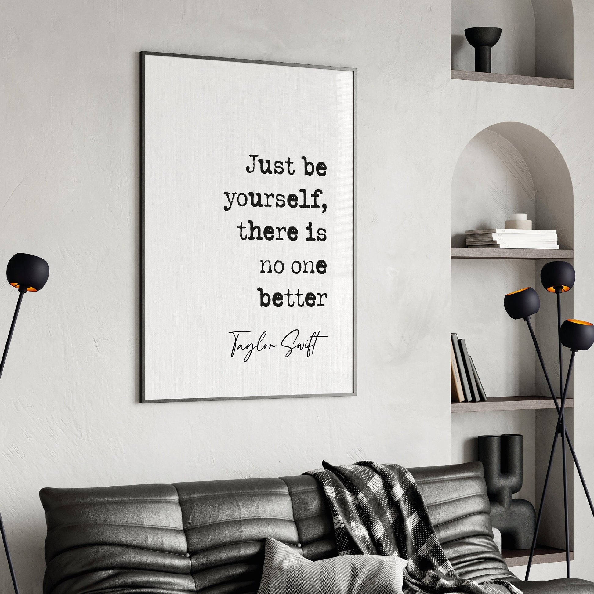 Taylor Swift quote print Swiftie poster print, just be yourself, there is no one better, music quote print inspirational quotes motivational quotes popstar wall art taylor swift fan art quotes by musicians