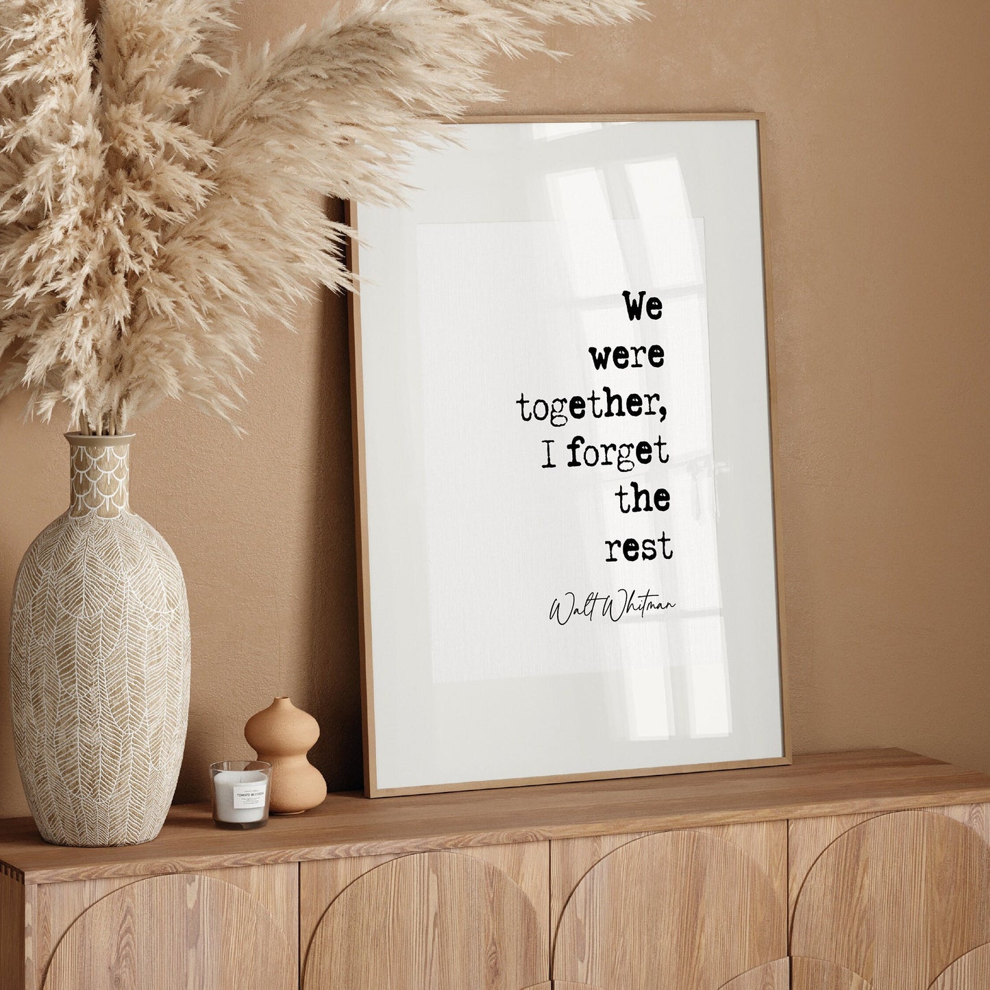 Walt Whitman Quote Print We Were Together I Forget The Rest Minimalist Home Decor Wall Art Romantic Quote Poster Anniversary Gifts Unframed