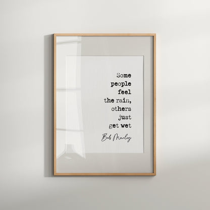 Bob Marley quote print some people feel the rain, others just get wet, reggae music poster print Bob Marley quote print inspirational quotes minimalist home decor old typewriter quote print song lyric quotes