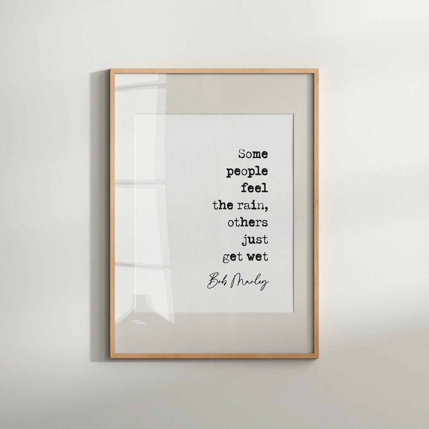 Bob Marley quote print some people feel the rain, others just get wet, reggae music poster print Bob Marley quote print inspirational quotes minimalist home decor old typewriter quote print song lyric quotes