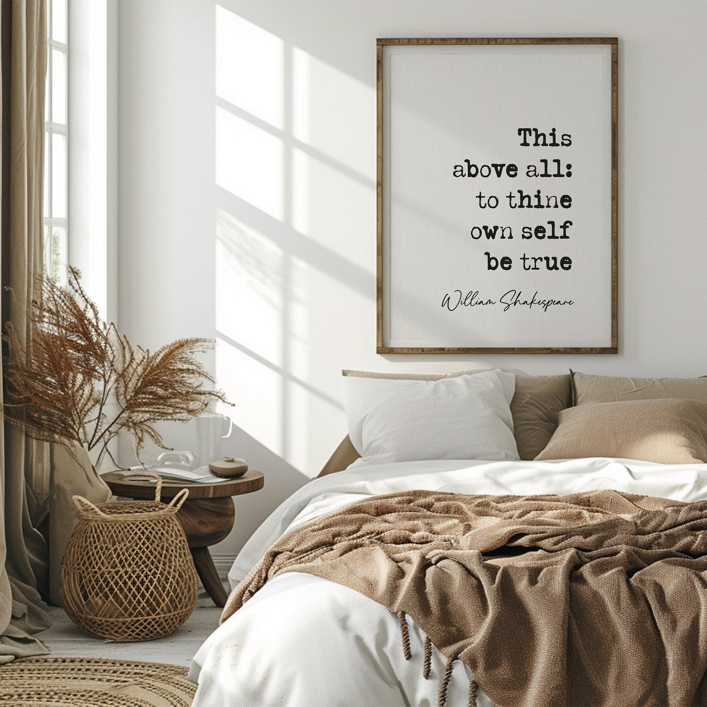 William Shakespeare Quote Print Shakespeare Dreams Quote This above all: to thine own self be true,, literature wall art minimalist quote print inspirational quote print